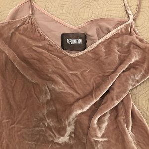 Reformation Larson velvet mini dress/tunic